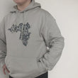 Load and play video in Gallery viewer, Adult Hoodie - Moondust Grey with screen printed Achill Island logo - Unisex
