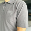 Load image into Gallery viewer, Achill Geometric Embroidered Short Sleeve POLO - Grey