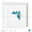 Load image into Gallery viewer, 'Achill Teal', Art Splat Print in a white box frame