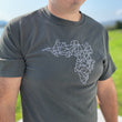 Load image into Gallery viewer, Achill Geometric Embroidered Short Sleeve T-Shirt - Light Graphite