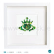 Load image into Gallery viewer, 'Claddagh Green', Art Splat Print in a white box frame