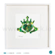 Load image into Gallery viewer, 'Claddagh Green', Art Splat Print in a white box frame