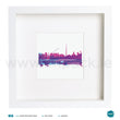 Load image into Gallery viewer, 'Dublin Silhouette Purple', Print in a white box frame