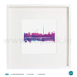 Load image into Gallery viewer, 'Dublin Silhouette Purple', Print in a white box frame