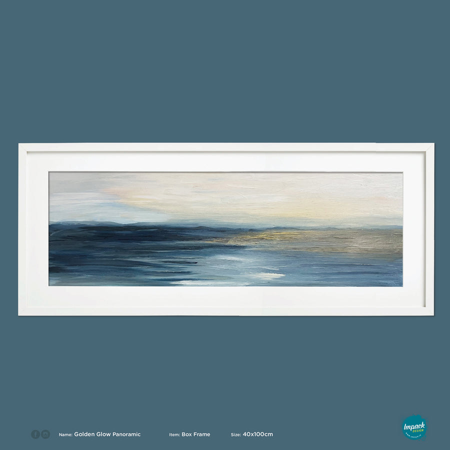 'Golden Glow', abstract seascape print - framed or unframed