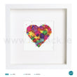 Load image into Gallery viewer, 'Heart Colour', Art Splat Print in a white box frame