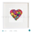 Load image into Gallery viewer, 'Heart Colour', Art Splat Print in a white box frame