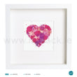 Load image into Gallery viewer, 'Heart Pink', Art Splat Print in a white box frame
