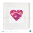 Load image into Gallery viewer, 'Heart Pink', Art Splat Print in a white box frame