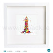 Load image into Gallery viewer, 'Lighthouse Colour', Art Splat Print in a white box frame