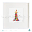 Load image into Gallery viewer, 'Lighthouse Colour', Art Splat Print in a white box frame
