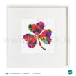 Load image into Gallery viewer, 'Shamrock Colour', Art Splat Print in a white box frame