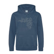 Load image into Gallery viewer, Kids Hoodie - Airforce Blue with embroidered Achill Island logo - Unisex