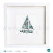 Load image into Gallery viewer, 'Yacht Grey Teal', Art Splat Print in a white box frame