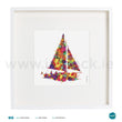 Load image into Gallery viewer, 'Yacht Colour', Art Splat Print in a white box frame