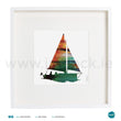Load image into Gallery viewer, 'Yacht Oil Paint', Art Splat Print in a white box frame