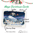 Load image into Gallery viewer, Achill Winning New Year – Festive sleigh flight over Achill Island landscapes. Mayo Christmas Card

