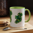Load image into Gallery viewer, Green Modern Ireland Art Mug | Accent Coffee Mug
