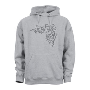 Adult Hoodie - Moondust Grey with embroidered Achill Island logo - Unisex