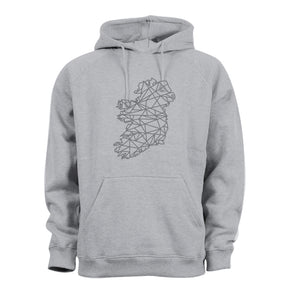 Adult Hoodie - Moondust Grey with embroidered Ireland logo - Unisex