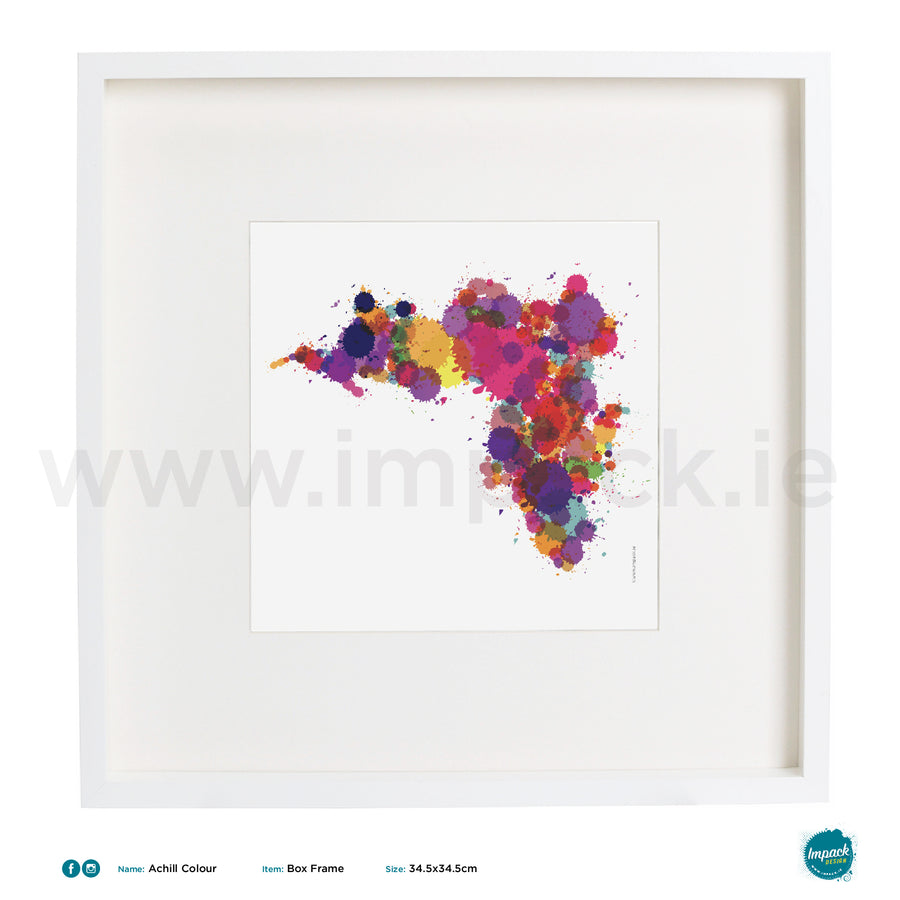 'Achill Colour', Art Splat Print in a white box frame