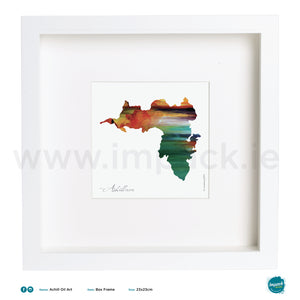 'Achill Oil Art', Print in a white box frame