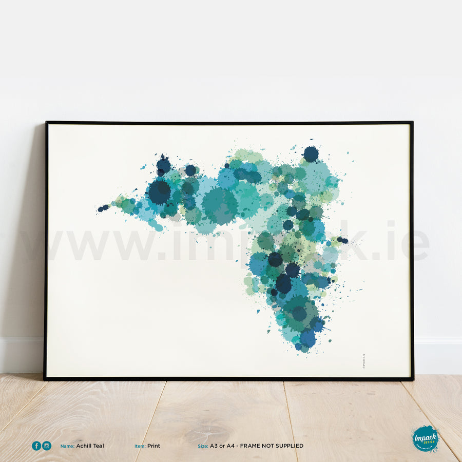 'Achill Teal', Unframed - Wall art print, poster or mount