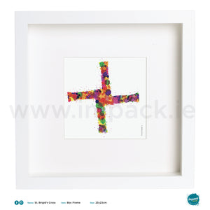 'St. Brigid's Cross', Art Splat Print in a white box frame