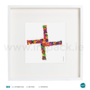 'St. Brigid's Cross', Art Splat Print in a white box frame