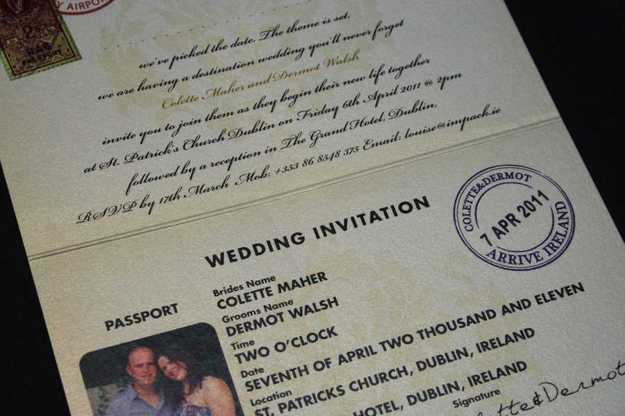 Wedding Invitation - Passport - 100 invitations