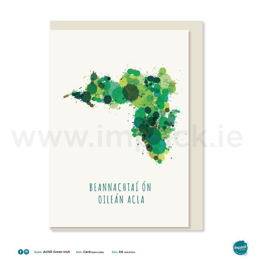 Greetings Card - Irish "Greetings from Achill Island"