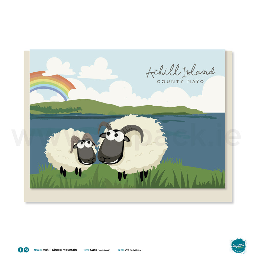 Greetings Card - Achill Sheep Mountain