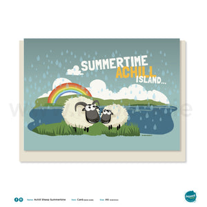 Greetings Card - Achill Sheep Summertime