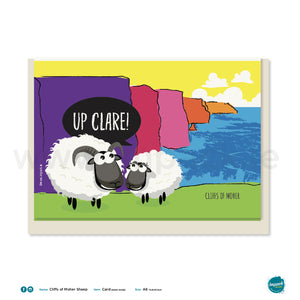 Greetings Card - "Cliffs of Moher Sheep- Up Clare"