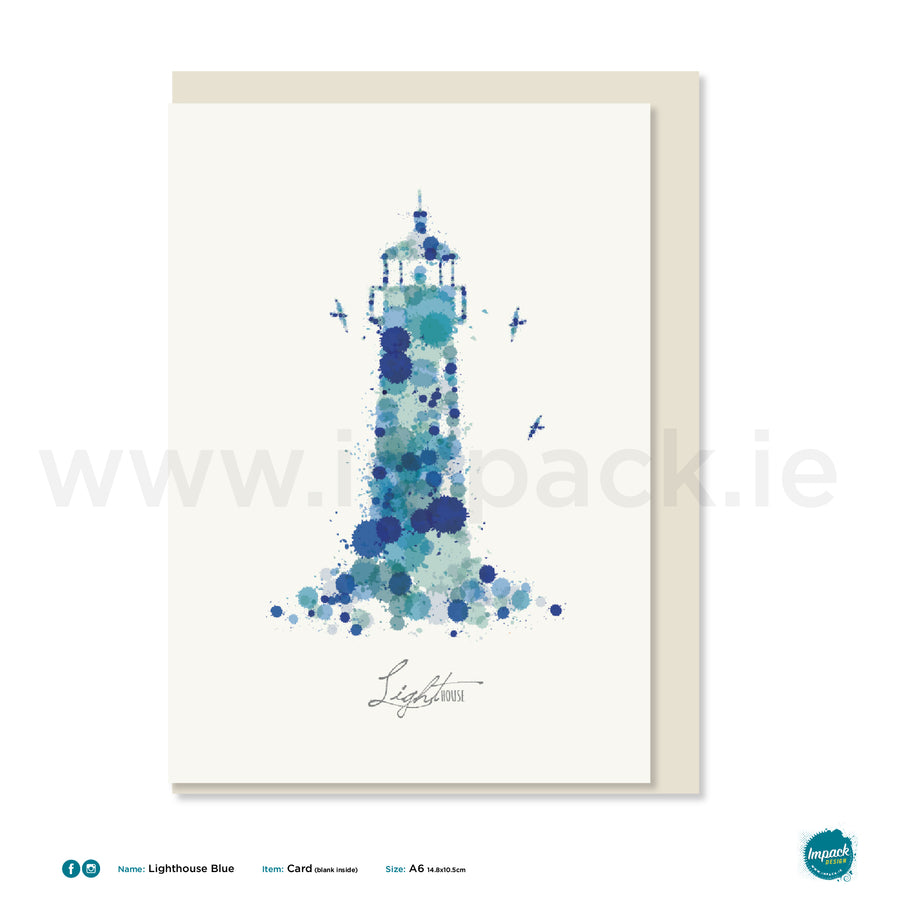 Greetings Card - "Lighthouse Blue"
