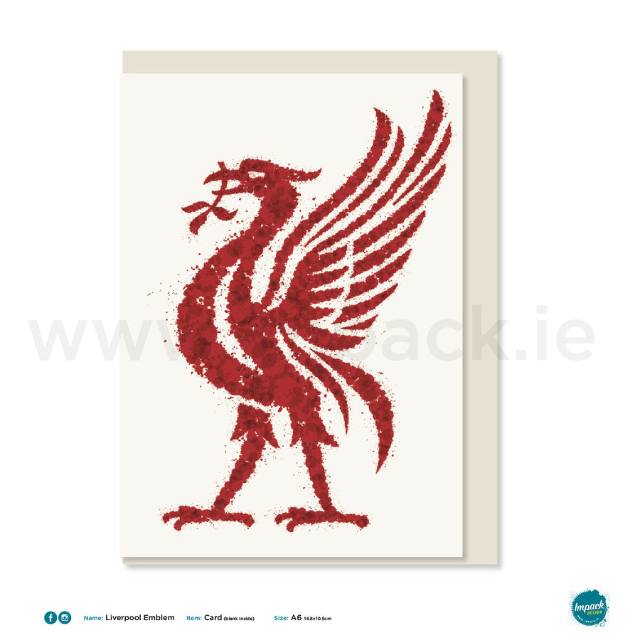 Greetings Card - Liverpool - "Liverpool Football Emblem"