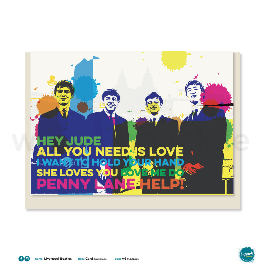 Greetings Card - Liverpool - "The Beatles"