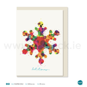 Greetings Card - "Snowflake Colour"