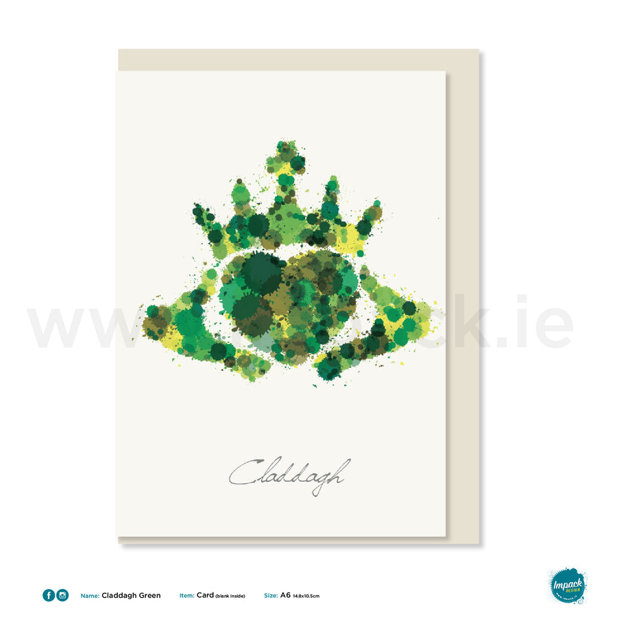 Greetings Card - "Claddagh Green"