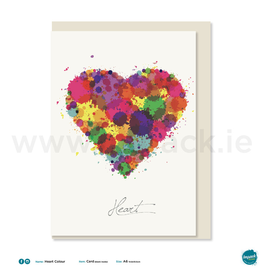 Greetings Card - "Heart Colour"