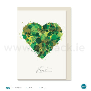 Greetings Card - "Heart Green"