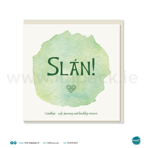 Irish Greetings Card - 'Slán! - Goodbye'