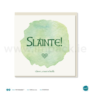 Irish Greetings Card - “Sláinte! Cheers- A toast to health”