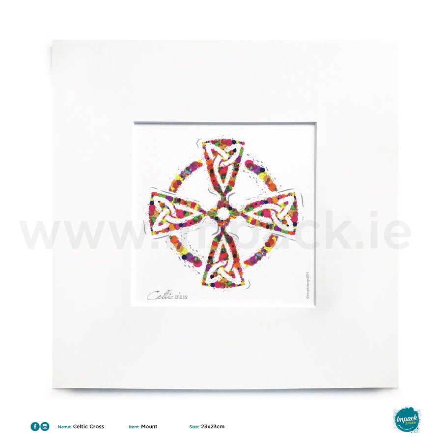 'Celtic Cross', Unframed - Wall art print, poster or mount