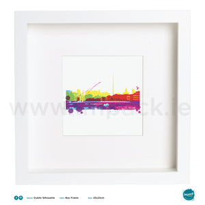 'Dublin Silhouette', Print in a white box frame