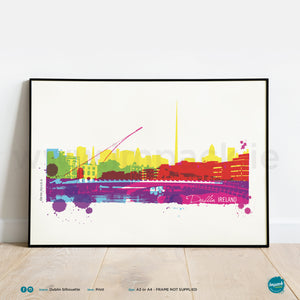 'Dublin Silhouette', Unframed - Wall art print, poster or mount