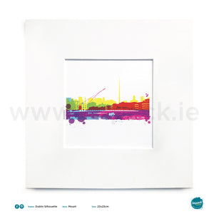 'Dublin Silhouette', Unframed - Wall art print, poster or mount