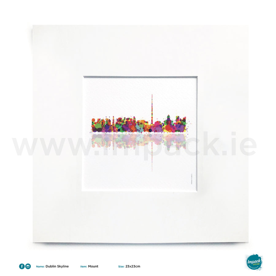 'Dublin Skyline', Unframed - Wall art print, poster or mount