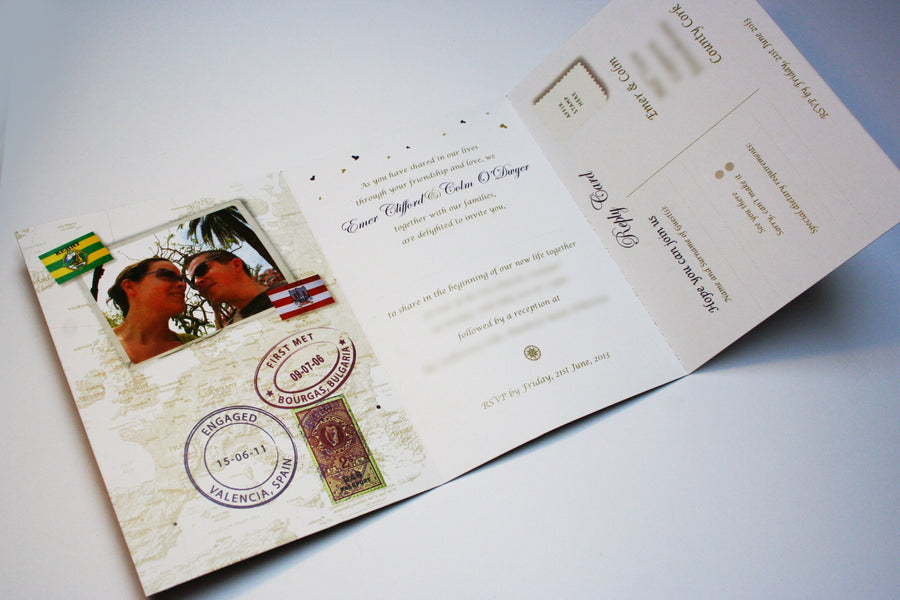 Wedding Invitation - Passport - 100 invitations