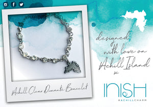 Inish 'Diamanté' Bracelet featuring Achill Island shaped Charm